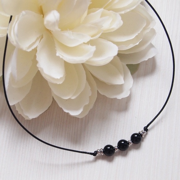 Black Tourmaline Protection Crystal Necklace - Picture 4 of 4